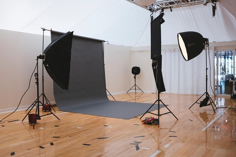 photo studio with reflectors
