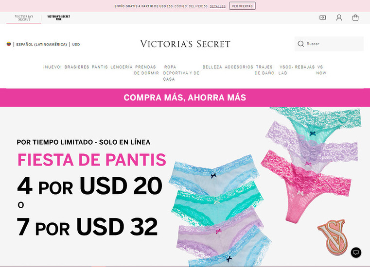 Pages to buy lingerie, Victoria's Secret, Victoria's Secret page