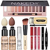 All in One Makeup Kit, Includes 12 Colors Eyeshadow Palette, SIGHTLING Foundation & Face Primer,...