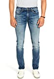 Buffalo David Bitton Men's Slim Ash Jeans, Authentic and Sanded Indigo, 32W x 30L