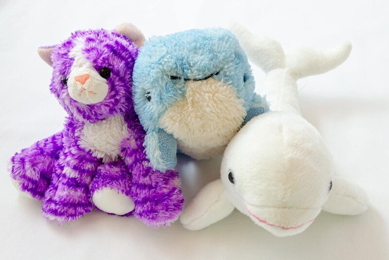 colored stuffed animals