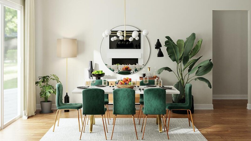 dining room with decoration